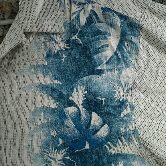 Tommy Bahama Mens Cotton Silk Button Up Shirt Short Sleeve Hawaii Floral Large - Picture 9 of 14